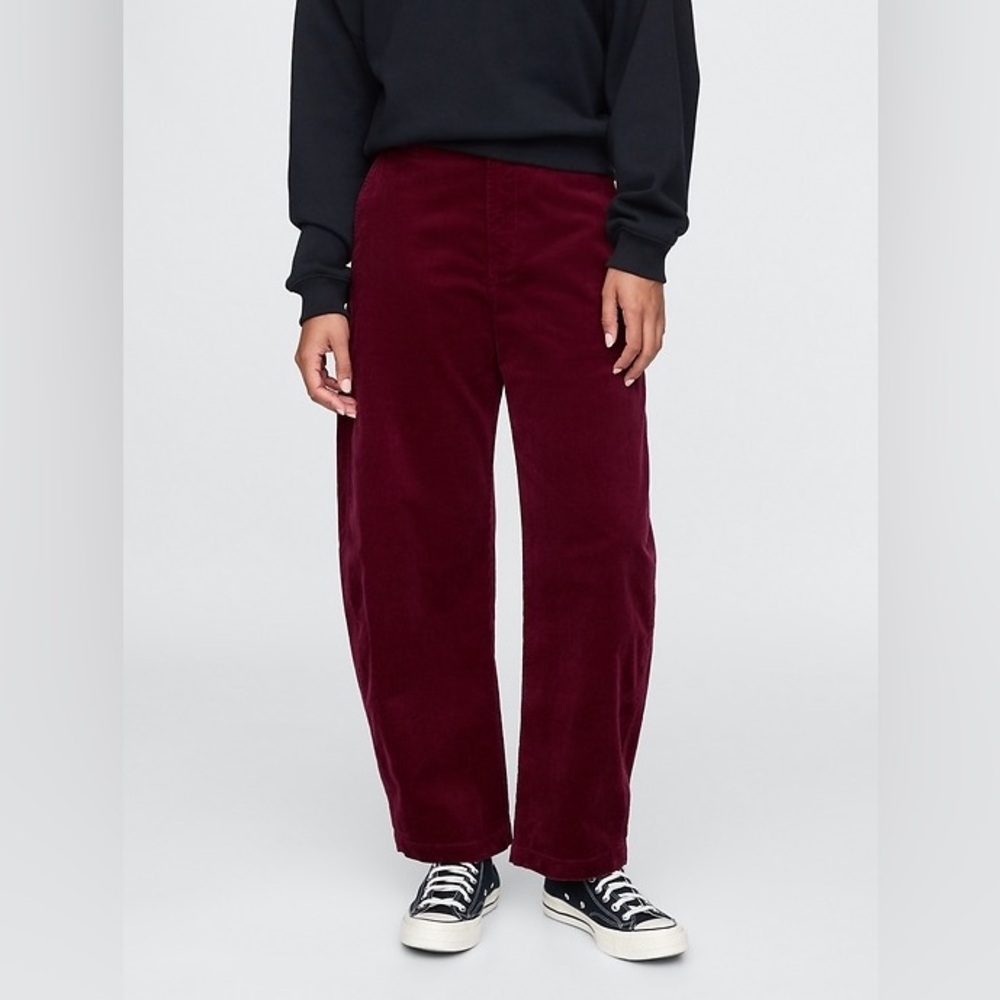 GAP | High Rise Corduroy Trouser | 4 Petite | Red Delicious